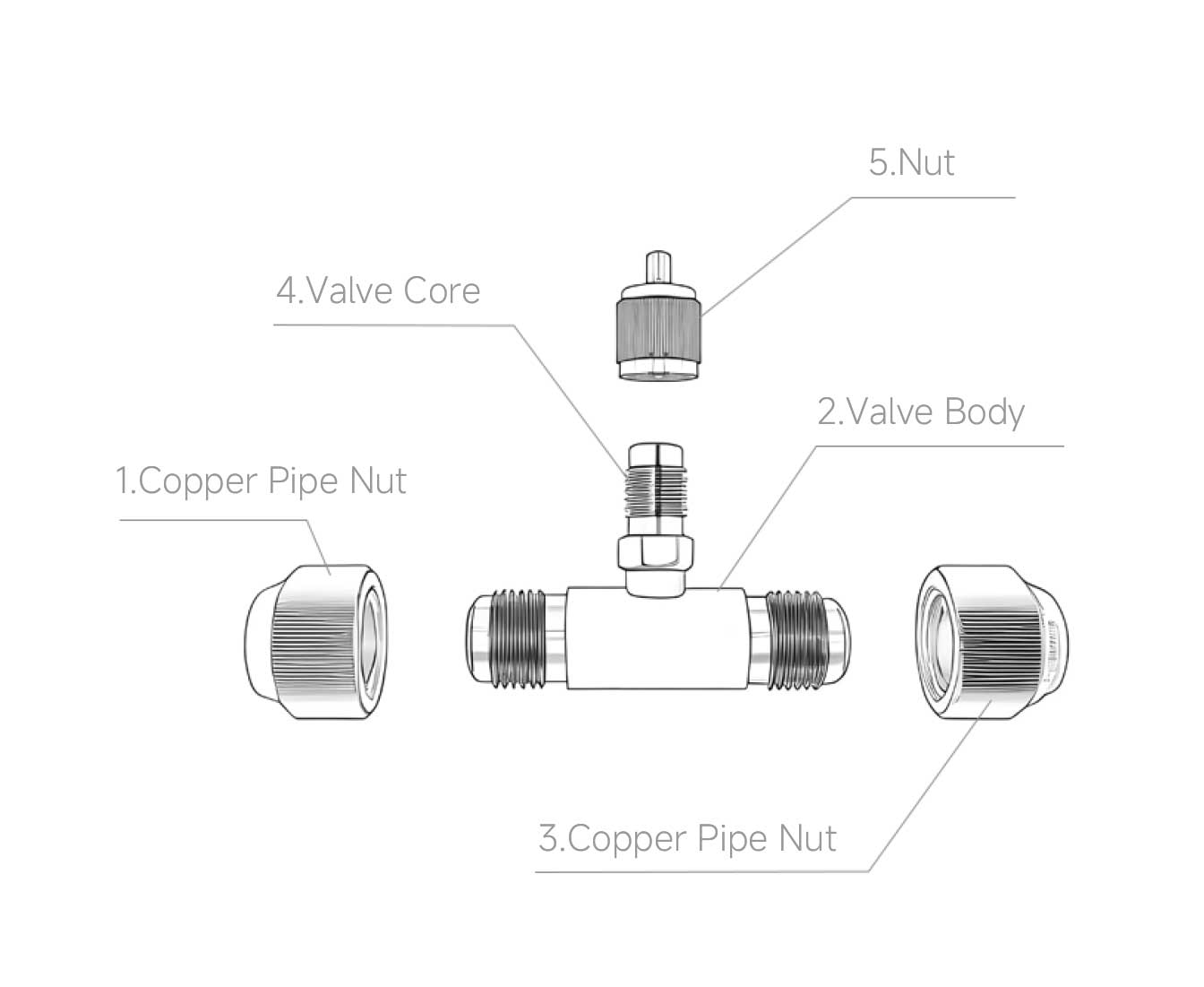 Refrigerant Pipeline System Maintenance Valve Parameter Diagram